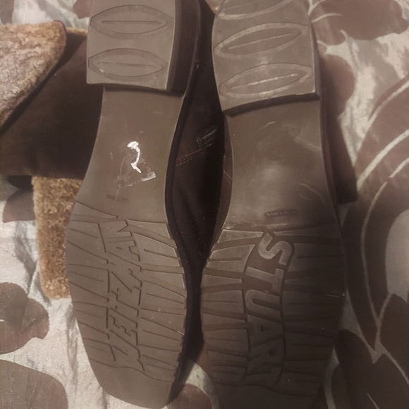 Stuart Weitzman Alaska Boots Brown Cola Sport Suede Sherpa Foldover Size 8.5 - Picture 8 of 8